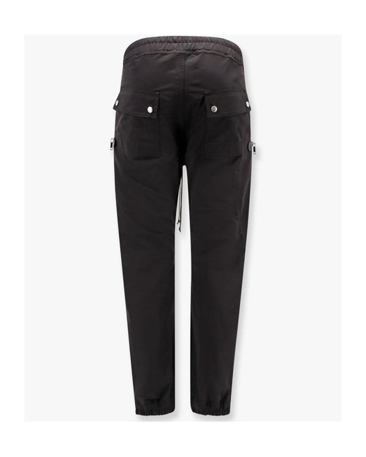 Rick Owens Black Bauhaus Zip-Detailed Cargo Trousers for men