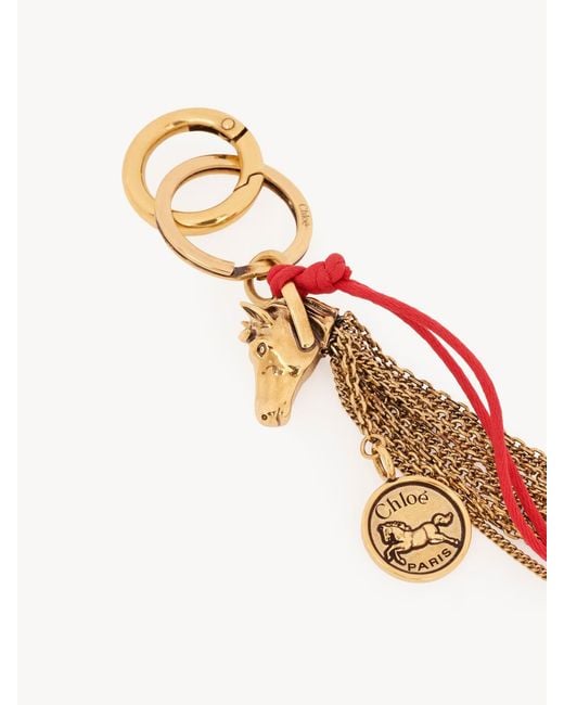 Chloé White Chloé Symbols Chain Horse Bag Charm