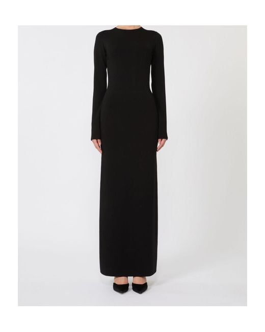 Max Mara Black Viscose Yarn Dress