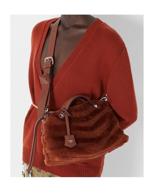 Fendi Brown By The Way Selleria Medium Tote Bag