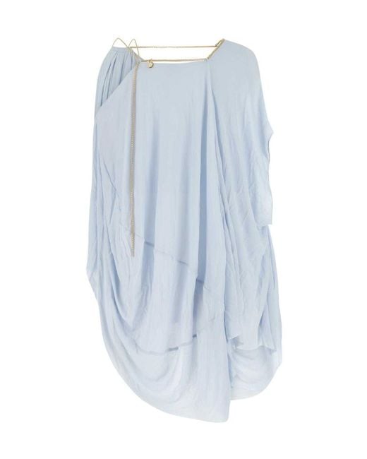 Loewe Blue Pleated Blouse
