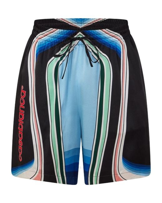 Casablanca Blue Elastic Waist Shorts for men