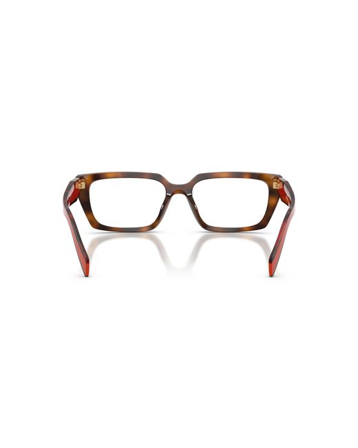 Prada White Eyewear Rectangle Frame Glasses