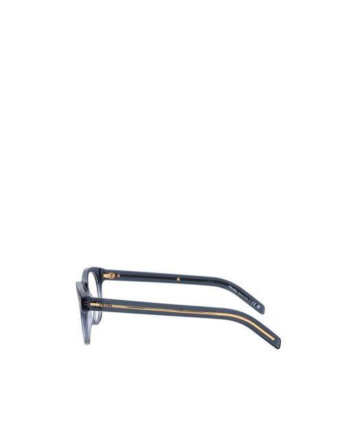 Prada Metallic Eyewear Round Frame Glasses for men