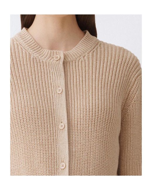 Fabiana Filippi Natural Crew Neck Cardigan