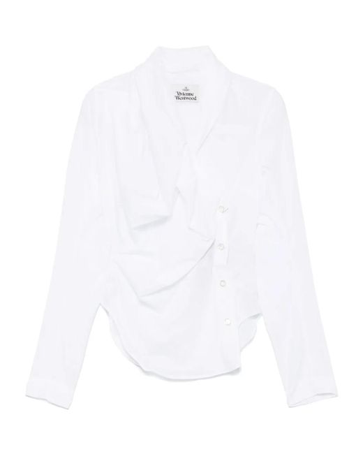 Vivienne Westwood White Galatea Asymmetric Button-Down Shirt