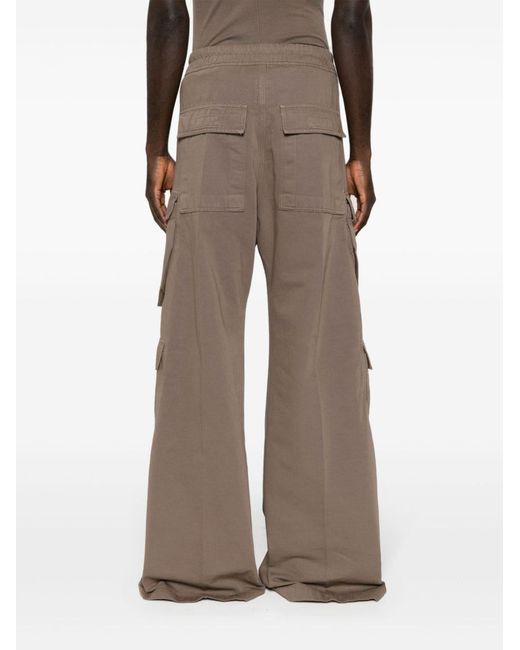 Rick Owens Brown Jumbo Belas Drawstring Cargo Trousers for men