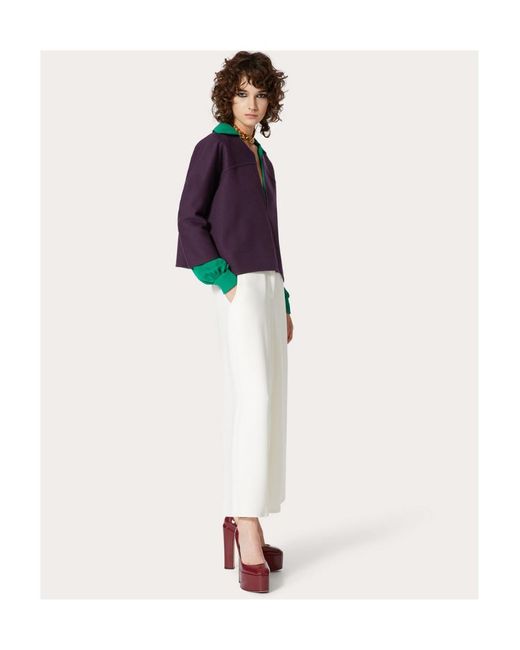 Valentino White Wide Leg Tailored Trousers