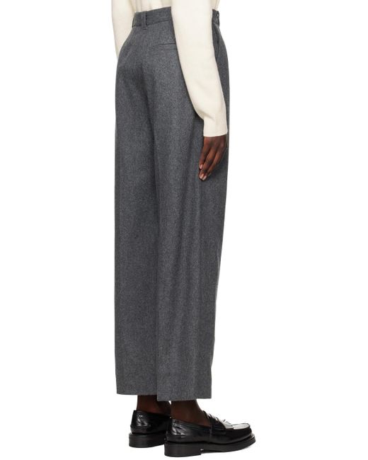 A.P.C. Gray Pleated Trousers