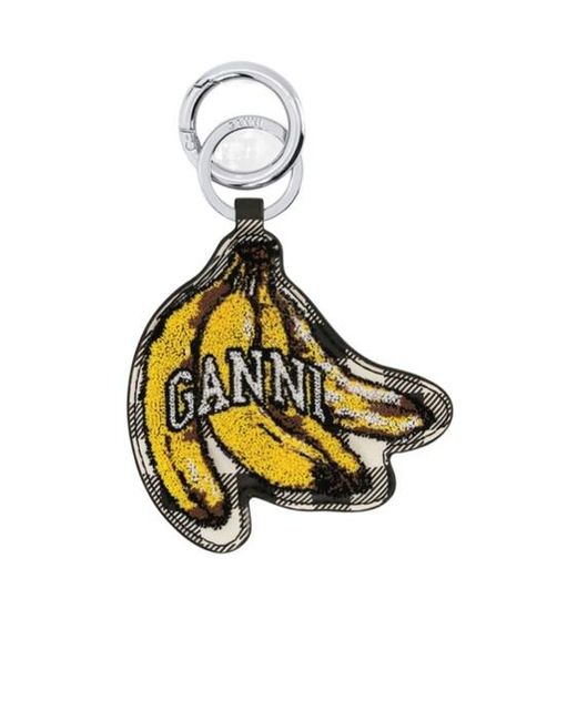 Ganni Metallic Banana Keyring