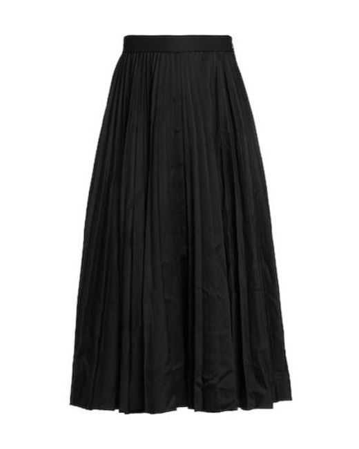 Balenciaga Black Solid Wool Pleated Skirt