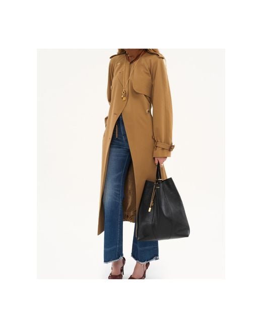 Chloé Black Chloé Spin Chain Detail Tote Bag
