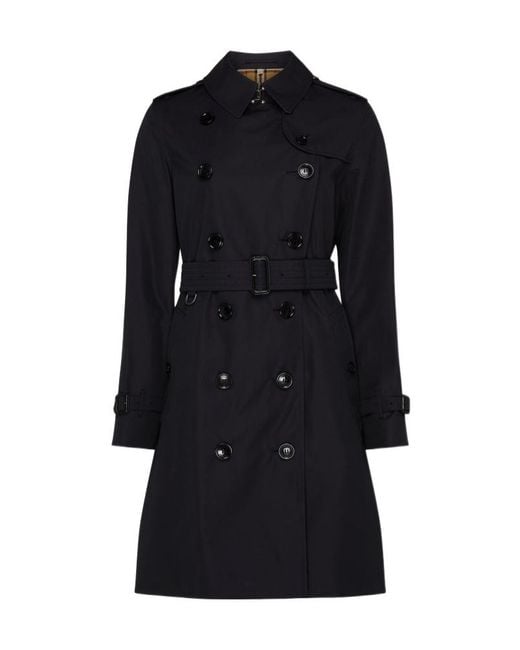 Burberry Black The Mid-Length Kensington Heritage Trench Coat