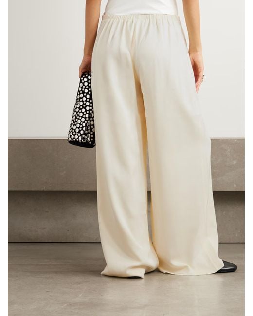 Proenza Schouler White Meadow Pleated Wide-Leg Casual Pants