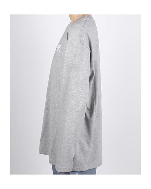 Moncler Gray Crew Neck Long-Sleeved T-Shirt for men