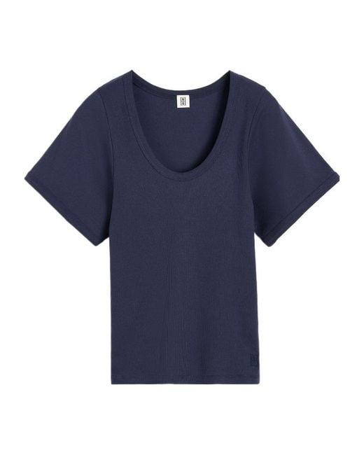 By Malene Birger Blue Lunai Round-Neck T-Shirt