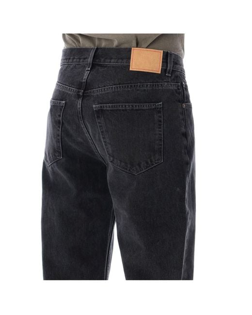Jeanerica Black Belt-Loop Jeans for men