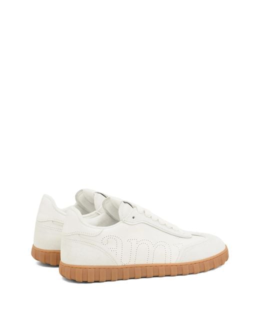 AMI White Ami Step Lace-Up Sneakers