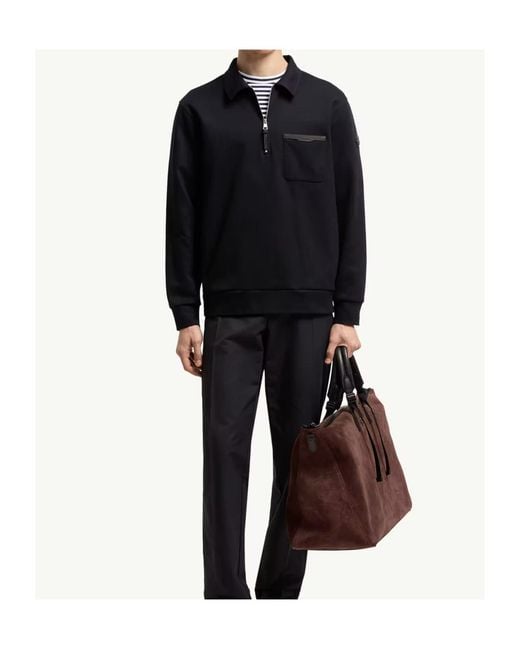 Moncler Blue Zip-Throughs for men