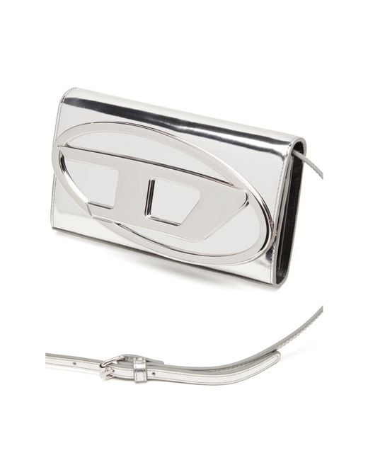 DIESEL White 1Dr Mirrored Wallet