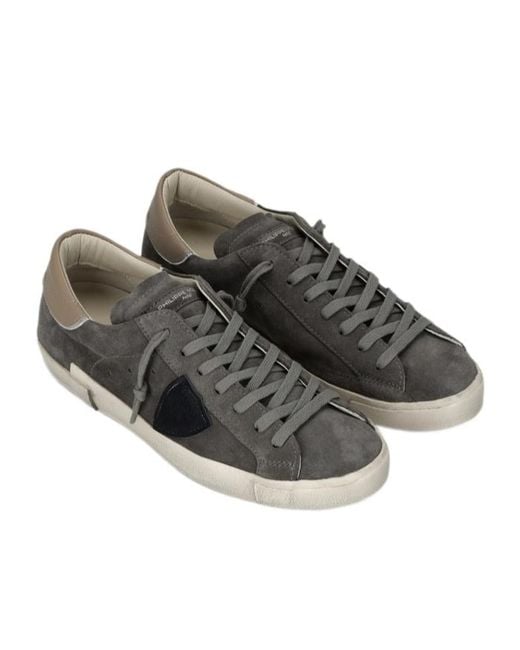 Philippe Model Brown Prsx Suede Low-Top Sneakers for men