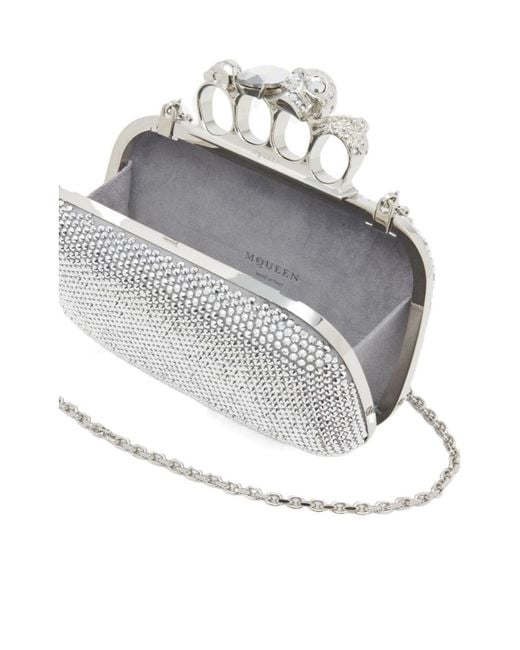 McQueen Gray Knuckle Clutch