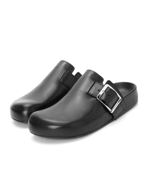 Loewe Black Ease Buckle Mules for men