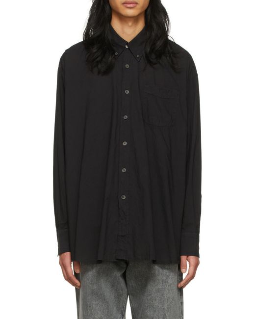 Our Legacy Black Borrowed Bd Button-Down Shirt for men