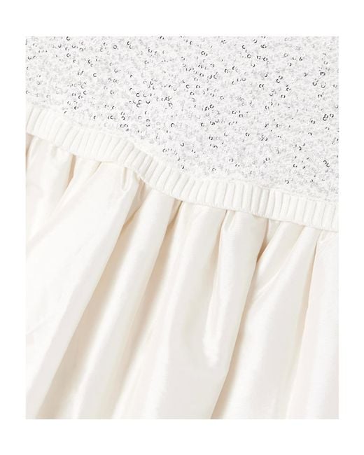 Jonathan Simkhai White Kenz Sequin-Embellished Dress