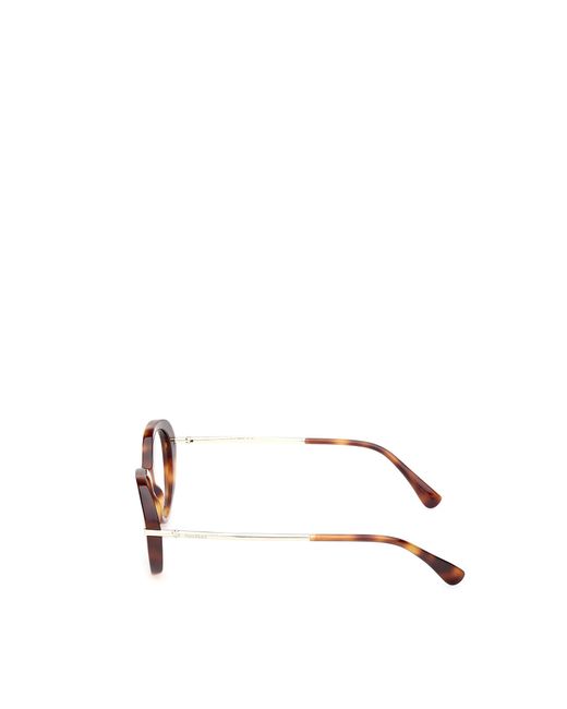 Max Mara White Full-Rimmed Plano Lenses