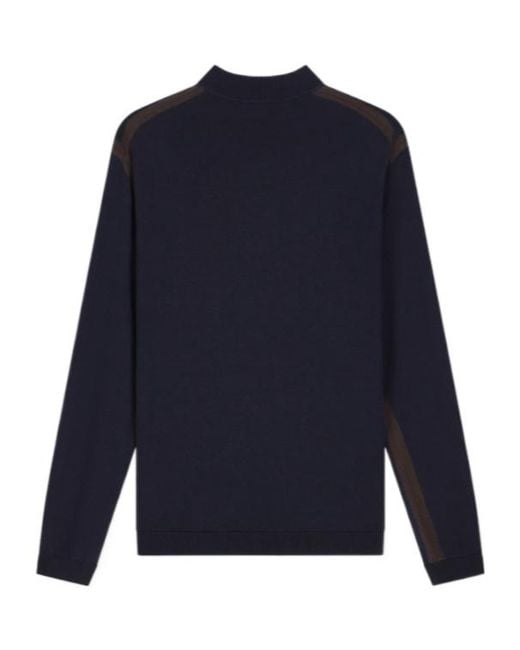 Emporio Armani Blue Lyocell Blend Sweater With Inlay Details for men