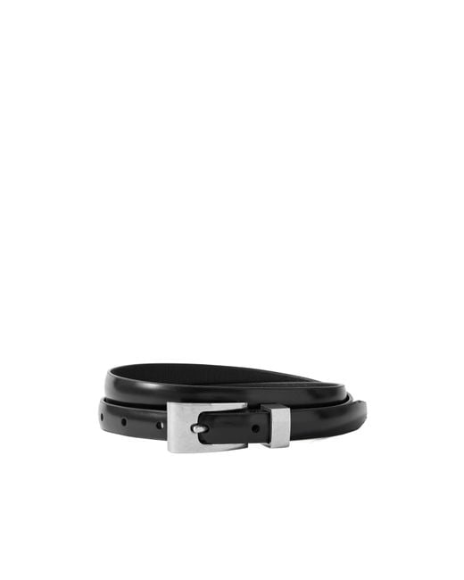 The Row White Tone Buckle Downtown Belt