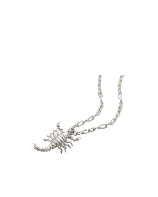 Fendi White Zodiac Scorpio Necklace