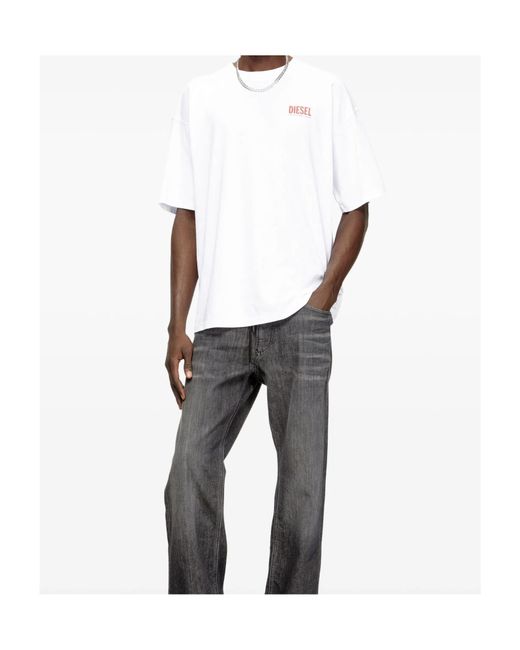 DIESEL White T-Boxt-Bisk Relaxed Fit T-Shirt for men