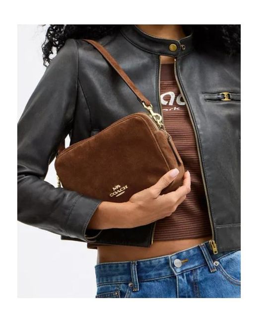COACH Brown Carey Crossbody Bag