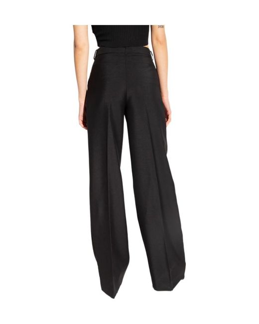 Versace Black Medusa Button High Waist Tailored Pants