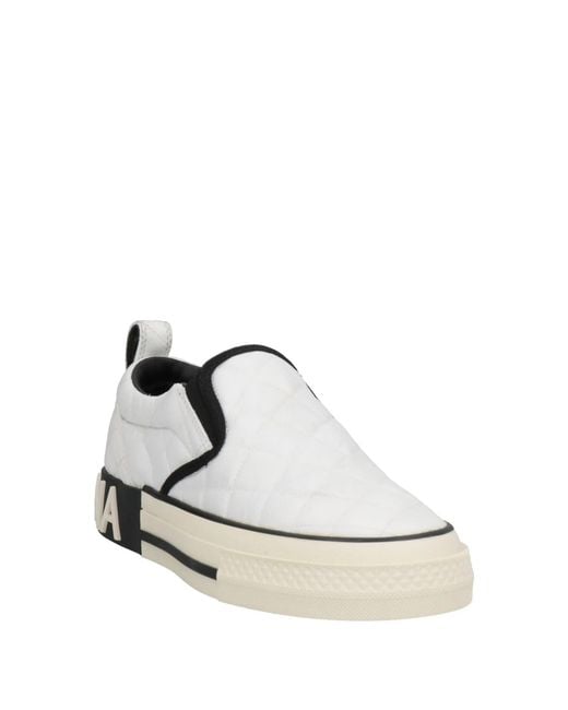 Dolce & Gabbana White Solid Color Round-Toe Sneakers