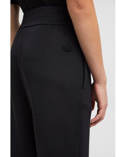 Moncler Black Logo Patch Drawstring Track Pants