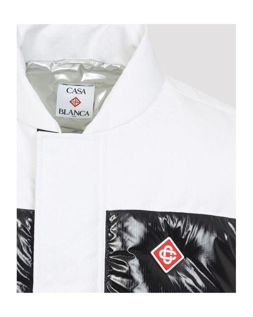 Casablanca White Logo-Patch Down Vest for men