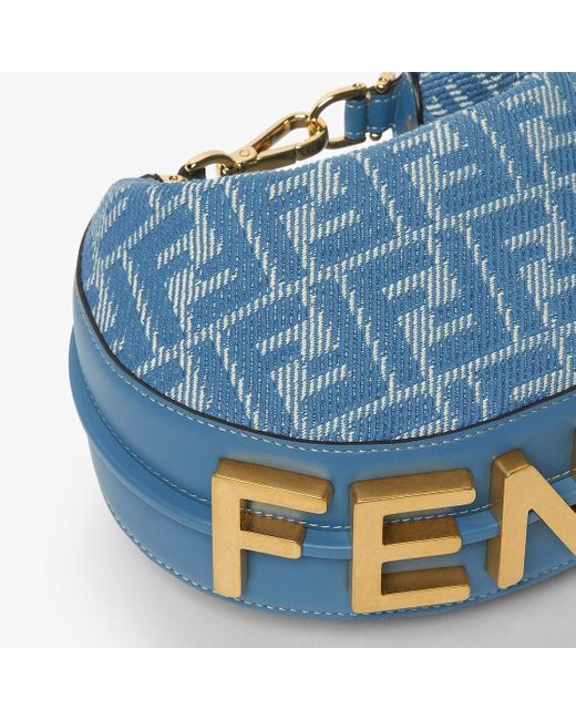 Fendi Blue Graphy Mini Shoulder Bag