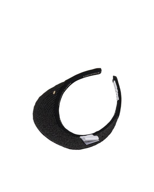 Helen Kaminski Black 8 Logo Visor Hat