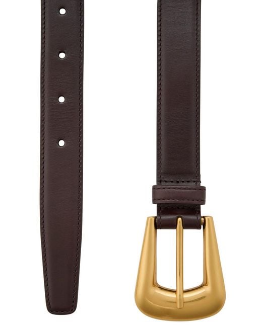 Saint Laurent White Leather Belt
