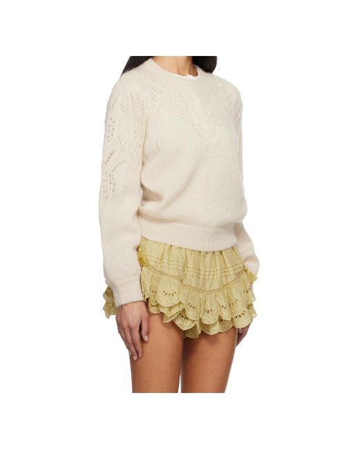 Isabel Marant Natural Openwork Long-Sleeved Sweater