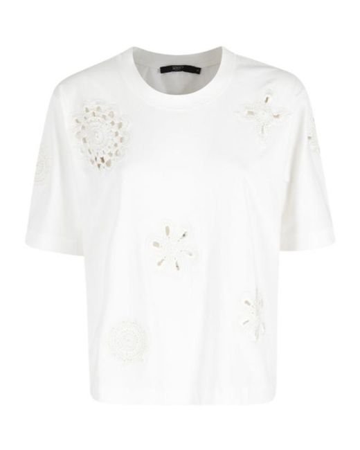 Seventy White Embroidered Crewneck T-Shirt