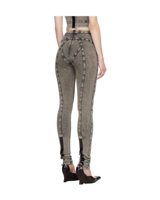 KNWLS Gray Scuba Panelled Pants