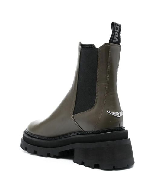 Zadig & Voltaire Black 65Mm Leather Ankle Boots