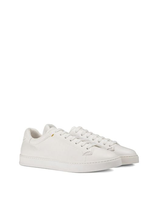 Doucal's White Lace-Up Sneakers for men