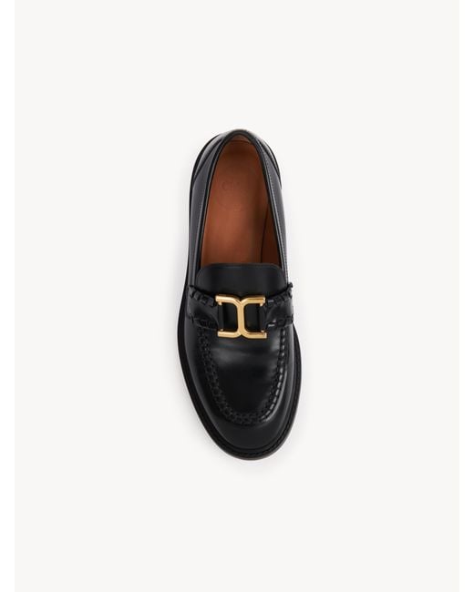 Chloé Black Chloé Marcie Round-Toe Loafers
