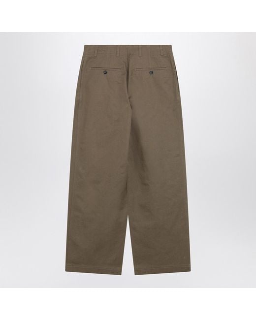 Totême  Green Totême Pleated Straight-Leg Trousers