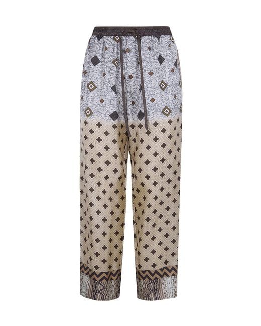 Pierre Louis Mascia Gray Patterned Trousers